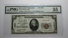 Load image into Gallery viewer, $20 1929 Blue Earth Minnesota MN National Currency Bank Note Bill #5393 AU55 PMG