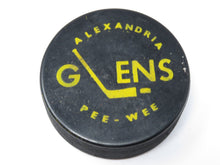 Load image into Gallery viewer, Vintage Alexandria Glens Pee-Wee Game Used Ontario Canada Official Hockey Puck