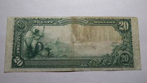 $20 1902 Bristol Connecticut CT National Currency Bank Note Bill! Ch. #2250 VF+