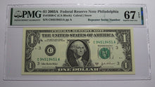 Load image into Gallery viewer, $1 2003A Repeater Serial Number Federal Reserve Currency Bank Note Bill UNC67EPQ