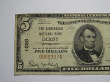 Load image into Gallery viewer, $5 1929 Derby Connecticut CT National Currency Bank Note Bill #1098 Birmingham