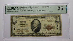 $10 1929 Keansburg New Jersey NJ National Currency Bank Note Bill Ch #10376 VF25