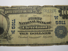 Load image into Gallery viewer, $10 1902 Cleveland Oklahoma OK National Currency Bank Note Bill Ch. 5911 RARE