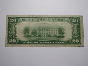 $20 1929 Bradford Ohio OH National Currency Bank Note Bill Charter #9163 VF