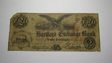 Load image into Gallery viewer, $2 1858 Hartford Indiana IN Obsolete Currency Bank Note Bill! Exchange Bank