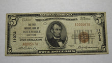 Load image into Gallery viewer, $5 1929 Bellmore New York NY National Currency Bank Note Bill! Ch. #11072 FINE!