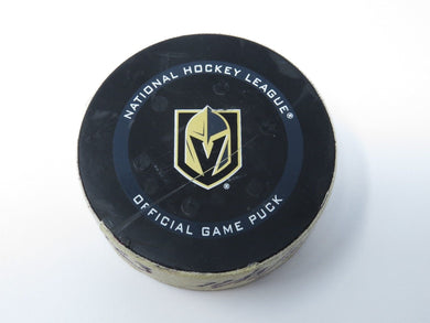 2021-22 Evgenii Dadonov Vegas Golden Knights Game Used NHL Goal Puck -Stone Ast.