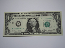 Load image into Gallery viewer, $1 1969 Near Solid Serial Number Federal Reserve Bank Note Bill #22222262 UNC+++