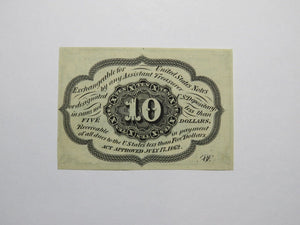 1863 $.10 First Issue Fractional Currency Obsolete Bank Note Bill 1st Choice NEW