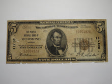 Load image into Gallery viewer, $5 1929 Richmond Kansas KS National Currency Bank Note Bill Charter #11728 RARE