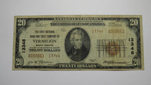 Load image into Gallery viewer, $20 1929 Vermilion South Dakota SD National Currency Bank Note Bill Ch. #13346