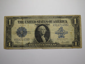 $1 1923 Silver Certificate Large Bank Note Bill Blue Seal One Dollar Good