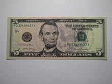 Load image into Gallery viewer, $5 2017 Radar Serial Number Federal Reserve Currency Bank Note Bill UNC++++