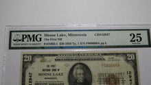 Load image into Gallery viewer, $20 1929 Moose Lake Minnesota MN National Currency Bank Note Bill Ch #12947 VF25