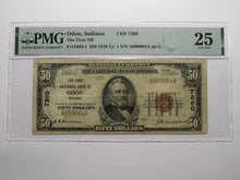 Load image into Gallery viewer, $50 1929 Odon Indiana IN National Currency Bank Note Bill Ch. #7260 VF25 PMG