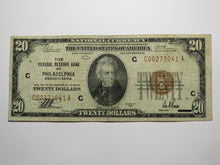 Load image into Gallery viewer, $20 1929 Philadelphia Pennsylvania National Currency Note Federal Reserve Bank