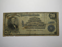 Load image into Gallery viewer, $20 1902 Wilmington Ohio OH National Currency Bank Note Bill Charter #1997 RARE