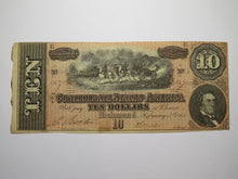 Load image into Gallery viewer, $10 1864 Richmond Virginia Confederate Currency Bank Note Bill RARE T68 VF+