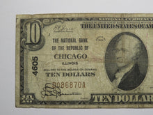 Load image into Gallery viewer, $10 1929 Chicago Illinois IL National Currency Bank Note Bill Charter #4605