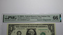 Load image into Gallery viewer, $1 2003 Repeater Serial Number Federal Reserve Currency Bank Note Bill UNC66EPQ!