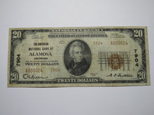 Load image into Gallery viewer, $20 1929 Alamosa Colorado CO National Currency Bank Note Bill #7904 Low Serial #