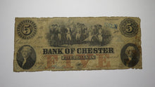 Load image into Gallery viewer, $5 1856 Chester South Carolina SC Obsolete Currency Bank Note Bill! Five Dollars