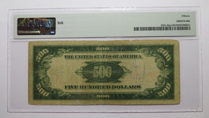 $500 1934 Federal Reserve Light Green Bank Note Bill Very Low Serial Number PMG