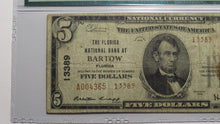 Load image into Gallery viewer, $5 1929 Bartow Florida FL National Currency Bank Note Bill Ch. #13389 F15 PMG