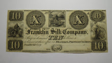 Load image into Gallery viewer, $10 18__ Franklin Ohio Obsolete Currency Bank Note Bill Remainder Silk Company