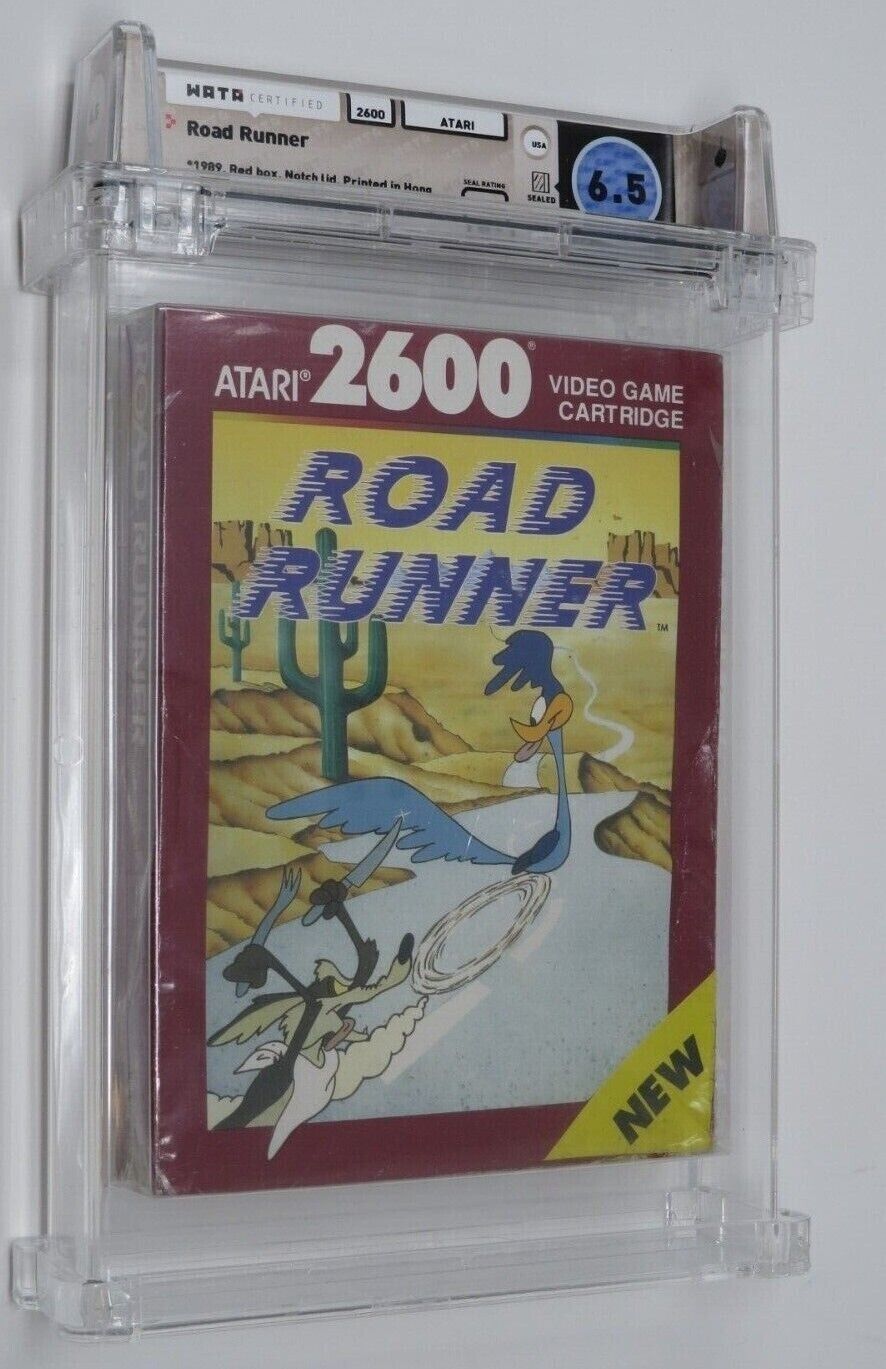 New Road Runner Looney Tunes Sealed Atari Video Game Wata Graded 6.5 B+ Seal!