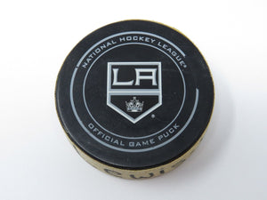 2013 Trevor Lewis Los Angeles Kings Game Used Playoff Goal Scored NHL Puck GWG