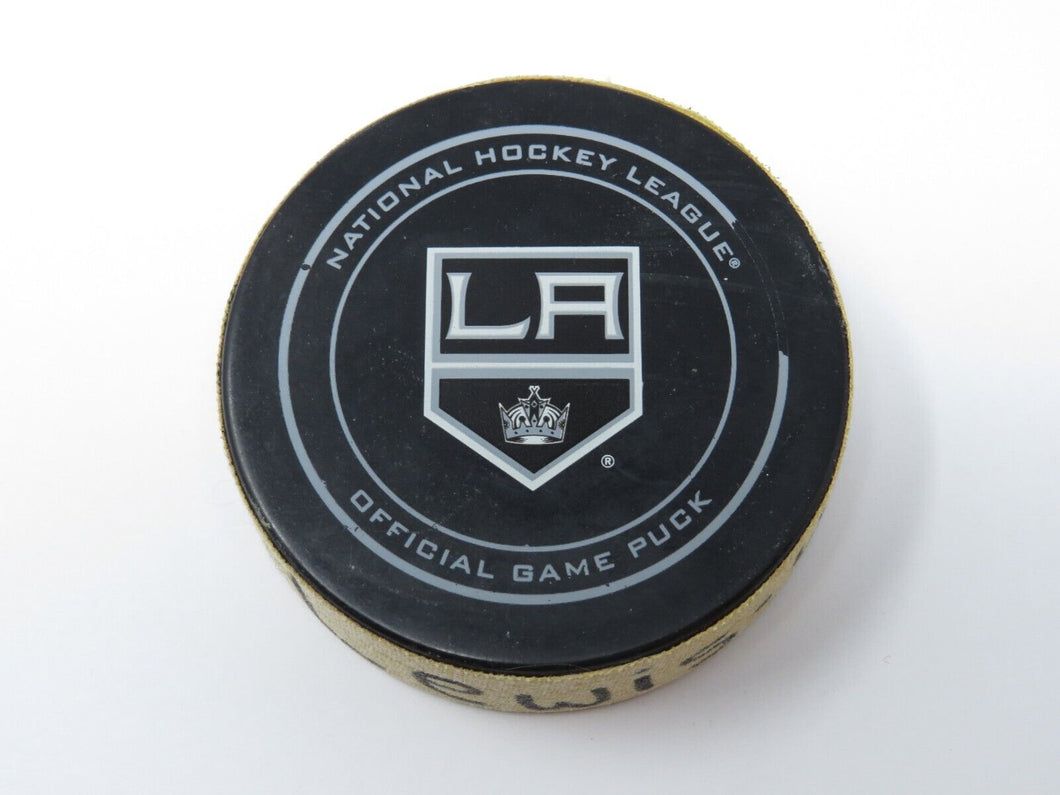 2013 Trevor Lewis Los Angeles Kings Game Used Playoff Goal Scored NHL Puck GWG