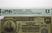 Load image into Gallery viewer, $10 1902 Beloit Kansas KS National Currency Bank Note Bill Charter #6701 F12 PMG