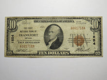 Load image into Gallery viewer, $10 1929 Frankfort Indiana IN National Currency Bank Note Bill Ch. #1854 FINE