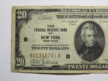 Load image into Gallery viewer, $20 1929 New York City NYC National Currency Federal Reserve Bank Note Very Fine