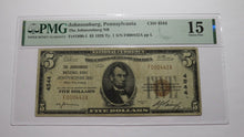 Load image into Gallery viewer, $5 1929 Johnsonburg Pennsylvania National Currency Bank Note Bill #4544 F15 PMG