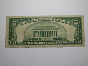 $5 1929 New York City NY National Currency Bank Note Bill Charter #13045 Seward