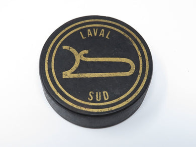 Game Used Laval Sud Official Hockey Puck Vintage Canadian Youth Hockey League