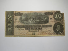 Load image into Gallery viewer, $10 1864 Richmond Virginia VA Confederate Currency Bank Note Bill RARE T68 FINE