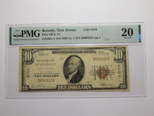 Load image into Gallery viewer, $10 1929 Beverly New Jersey NJ National Currency Bank Note Bill #8704 VF20 PMG