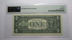 $1 1988 Radar Serial Number Federal Reserve Currency Bank Note Bill PMG UNC66EPQ