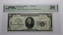 Load image into Gallery viewer, $20 1929 Delaware Ohio OH National Currency Bank Note Bill Ch. #243 UNC50EPQ PMG