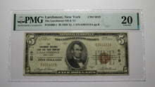 Load image into Gallery viewer, $5 1929 Larchmont New York NY National Currency Bank Note Bill Ch #6019 VF20 PMG