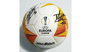 2020-21 Match Used Napoli Sociedad UEFA Europa League Soccer Ball! Team Signed!