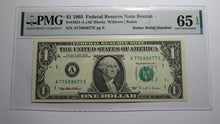 Load image into Gallery viewer, $1 1995 Radar Serial Number Federal Reserve Currency Bank Note Bill PMG UNC65EPQ