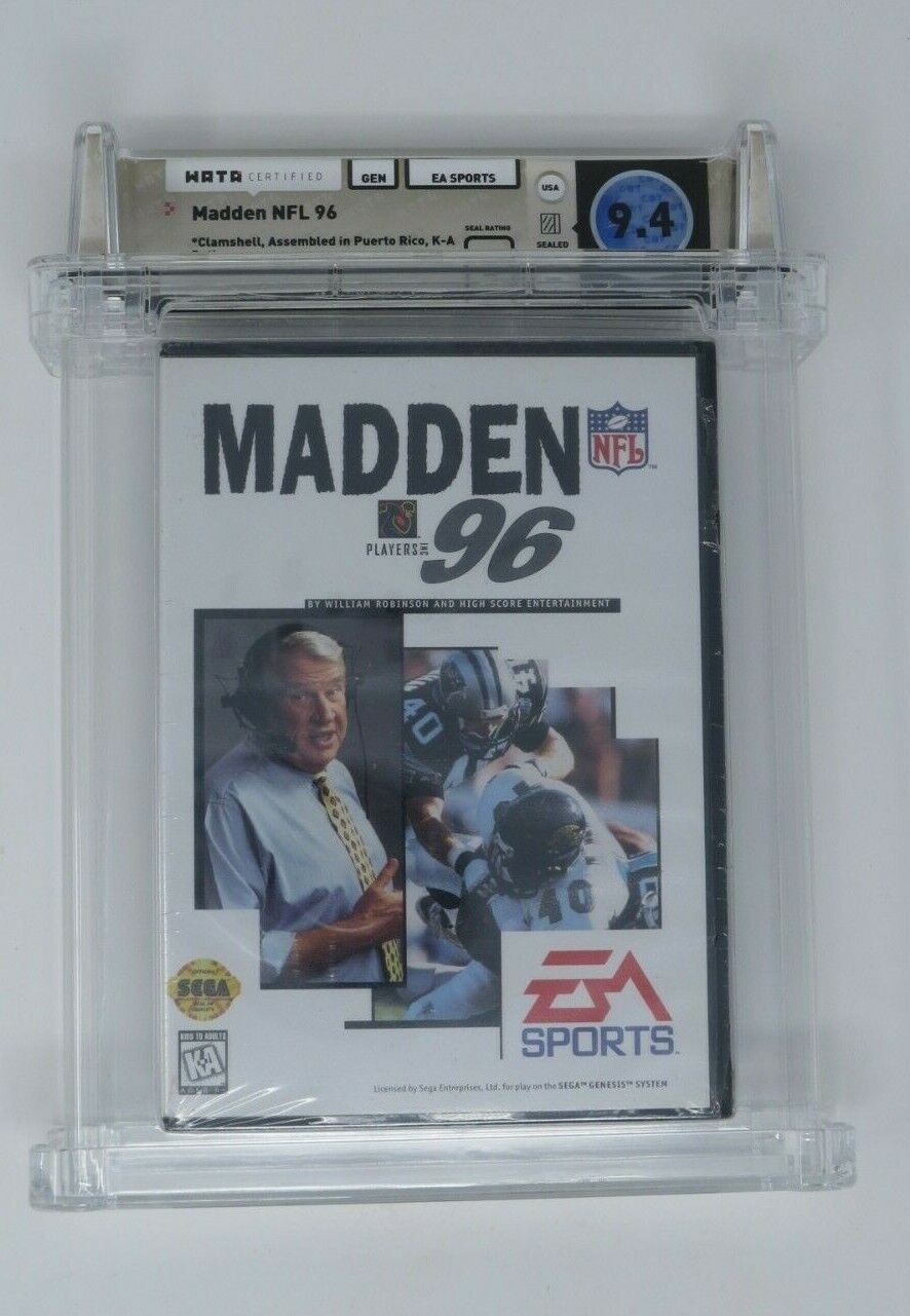 Madden '96 NFL Football Sega Genesis Factory Sealed Video Game Wata Graded 9.4