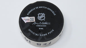 2022-23 Seattle Kraken Vs. Winnipeg Jets Game Used Puck -NHL Tracker Puck