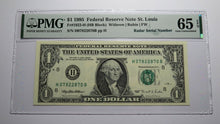 Load image into Gallery viewer, $1 1995 Radar Serial Number Federal Reserve Currency Bank Note Bill PMG UNC65EPQ