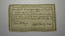 Load image into Gallery viewer, 1790 5 Shillings Connecticut Comptroller&#39;s Office Colonial Currency Note Pomeroy