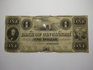 $1 18__ Cincinnati Ohio OH Obsolete Currency Note Bill Remainder Bank of Cincy